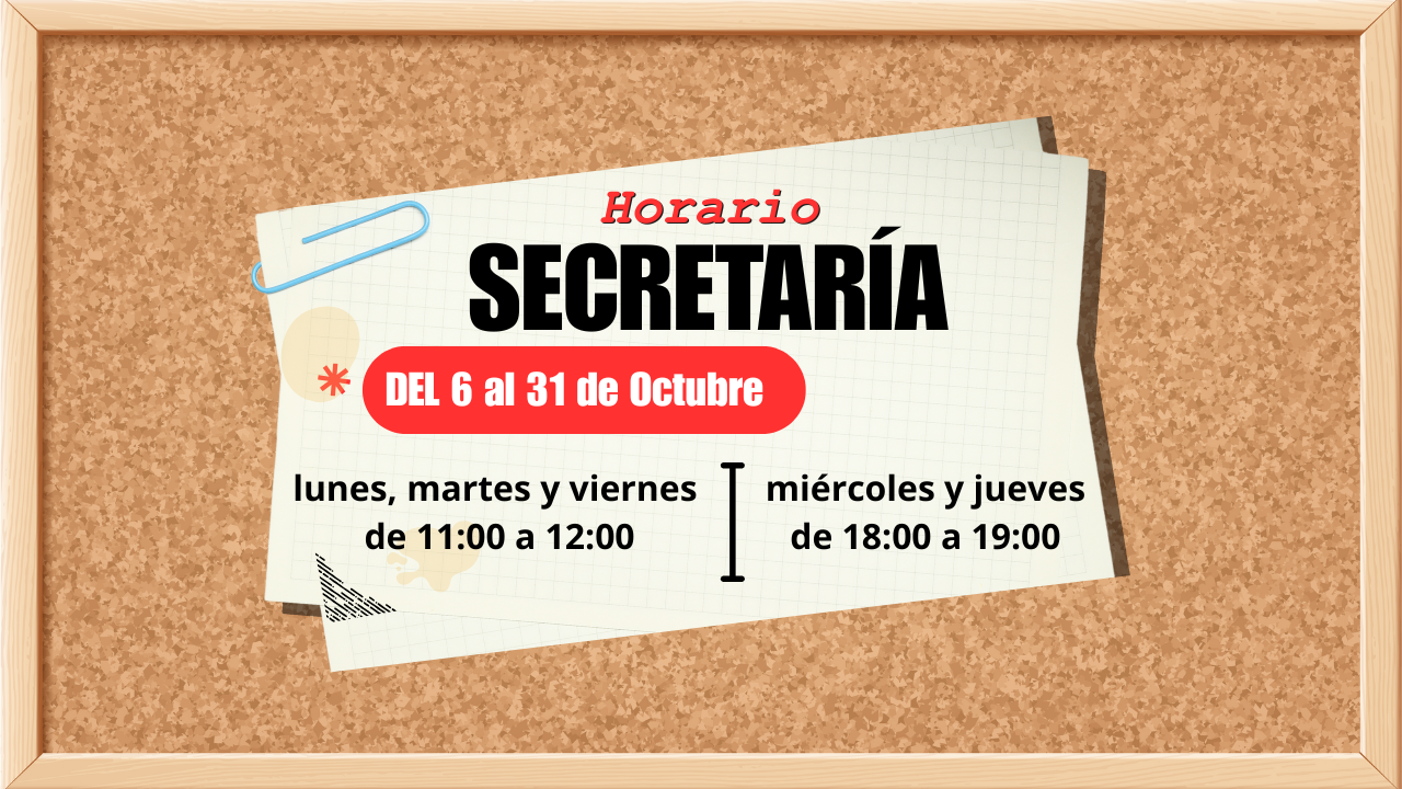HORARIO DE SECRETARÍA